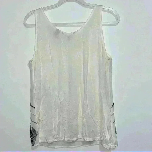 BKE Boutique Tank Sheer Sequin Brown S - Picture 3 of 3